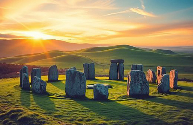 Steinkreis Sonnenaufgang GeaNova-Steinkreis am Hohenstaufen