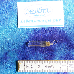 GeaNova-Kristall®-Kettenanhänger mit silberner Kappe