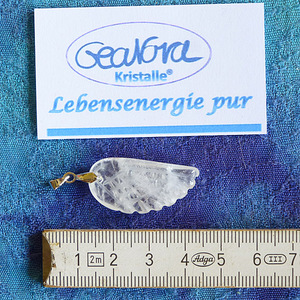 GeaNova-Kristall-Kettenanhänger Engelsflügel