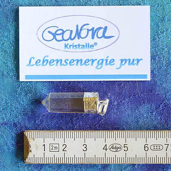 GeaNova-Kristall®-Kettenanhänger mit silberner Kappe