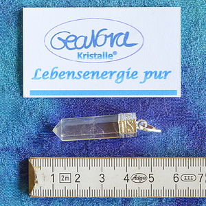 GeaNova-Kristall®-Kettenanhänger mit silberner Kappe