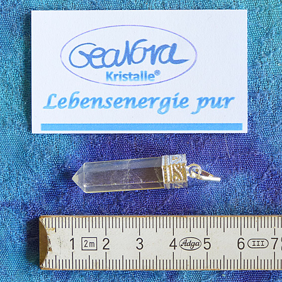 GeaNova-Kristall®-Kettenanhänger mit silberner Kappe