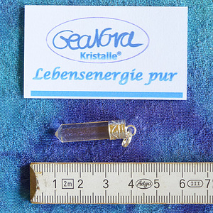 GeaNova-Kristall®-Kettenanhänger mit silberner Kappe