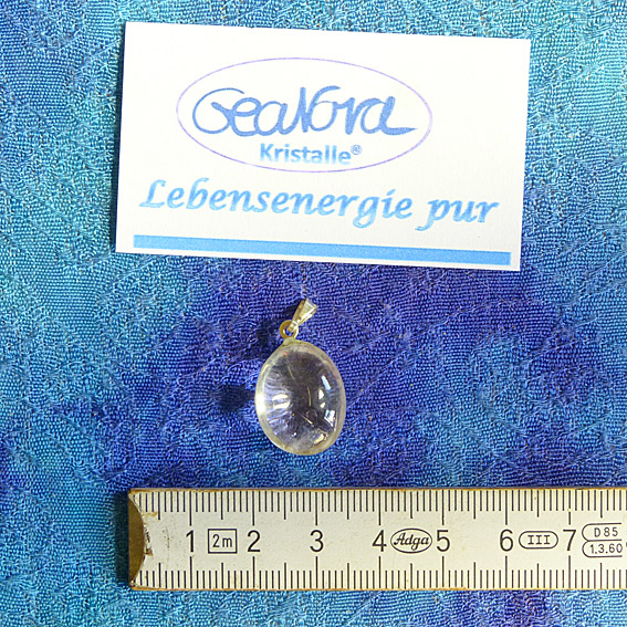 GeaNova-Kristall®-Kettenanhänger oval AA mit silberner Öse 247