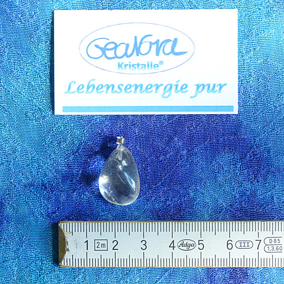 GeaNova-Kristall®-Kettenanhänger Tropfen AAA mit silberner Öse