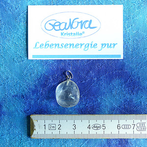 GeaNova-Kristall®-Kettenanhänger Tropfen AAA mit silberner Öse