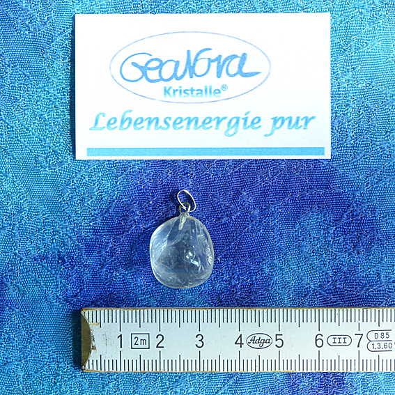 GeaNova-Kristall®-Kettenanhänger Tropfen AAA mit silberner Öse