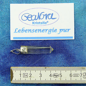 GeaNova-Kristall®-Kettenanhänger mit silberner Kappe