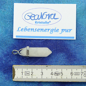 GeaNova-Kristall®-Kettenanhänger mit silberner Öse - Doppelender