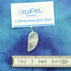 GeaNova-Kristall-Kettenanhänger Engelsflügel