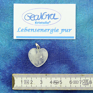 GeaNova-Kristall®-Kettenanhänger Herz mit silberner Öse