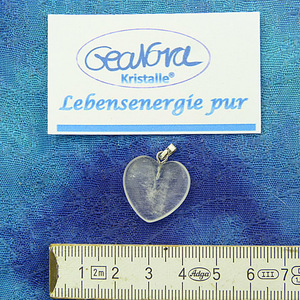 GeaNova-Kristall®-Kettenanhänger Herz mit silberner Öse