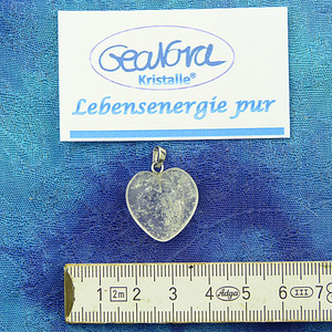 GeaNova-Kristall®-Kettenanhänger Herz - silberne Öse