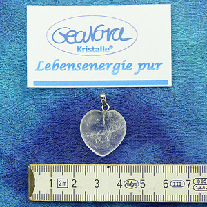GeaNova-Kristall®-Kettenanhänger Herz - silberne Öse