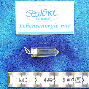 GeaNova-Kristall®-Kettenanhänger mit silberner Kappe