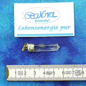 GeaNova-Kristall®-Kettenanhänger mit silberner Kappe