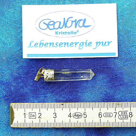 GeaNova-Kristall®-Kettenanhänger mit silberner Kappe