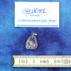 GeaNova-Kristall®-Kettenanhänger AA+ mit Silber rhodinierter Öse