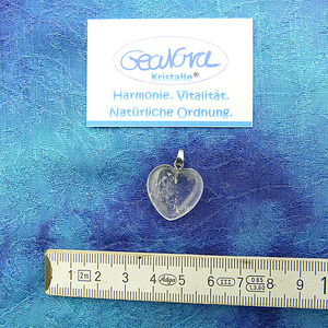 GeaNova-Kristall®-Kettenanhänger Herz klar AAA - silberne Öse - 178