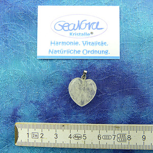 GeaNova-Kristall®-Kettenanhänger Herz - silberne Öse