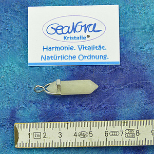 GeaNova-Kristall®-Kettenanhänger mit silberner Öse - Doppelender