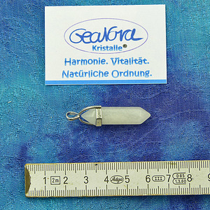GeaNova-Kristall®-Kettenanhänger mit silberner Öse - Doppelender