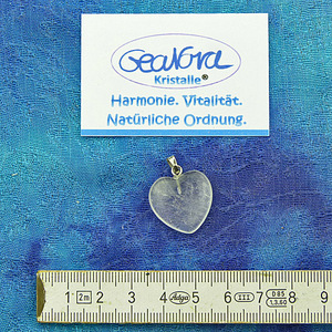 GeaNova-Kristall®-Kettenanhänger Herz klar - silberne Öse